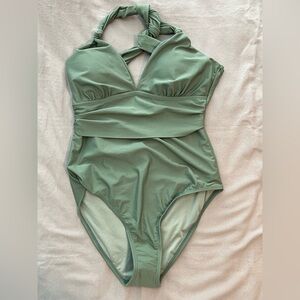 Sage Green One Piece Size Medium Swimsuit